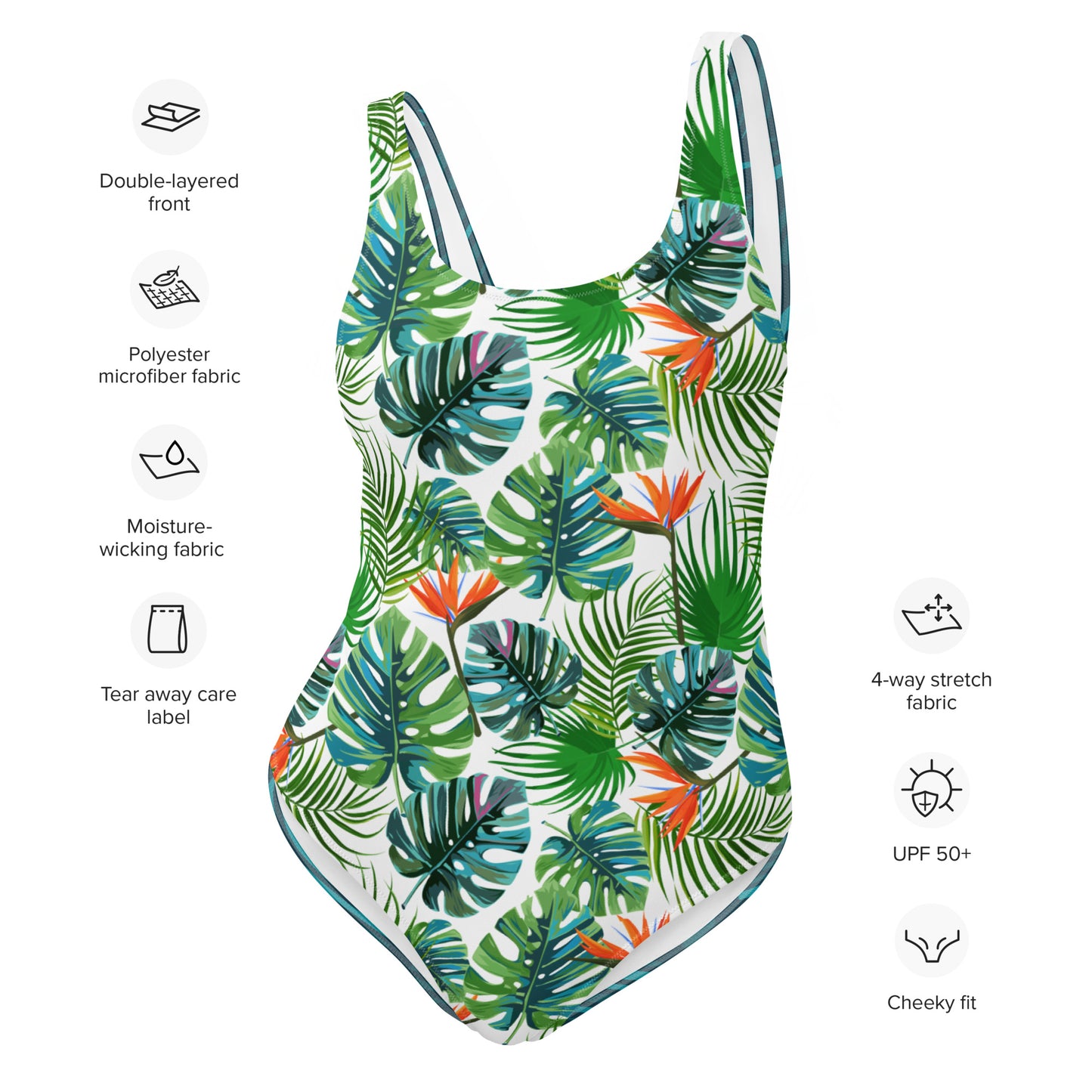 Tropical Leaves One-Piece Swimsuit