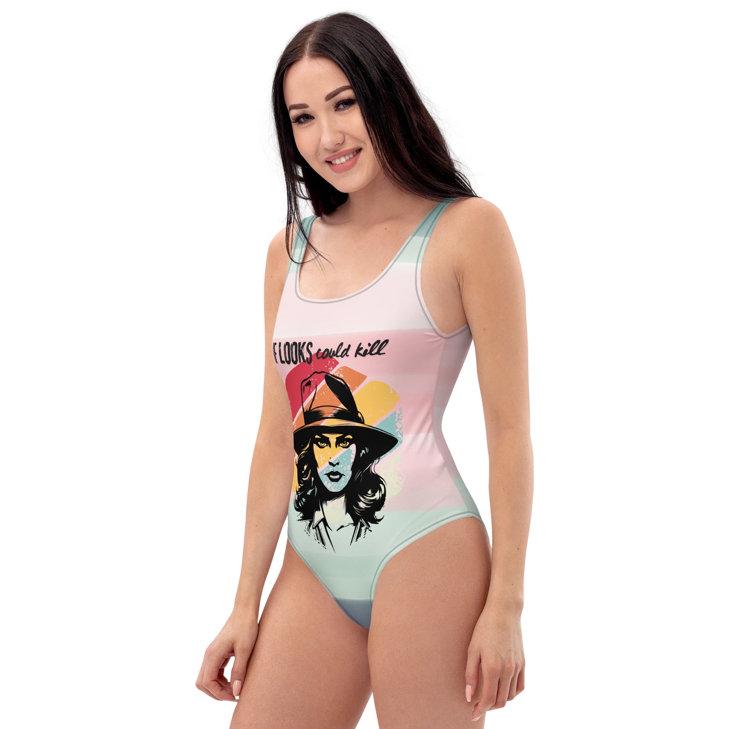 Pastel If Looks Could Kill One-Piece Swimsuit