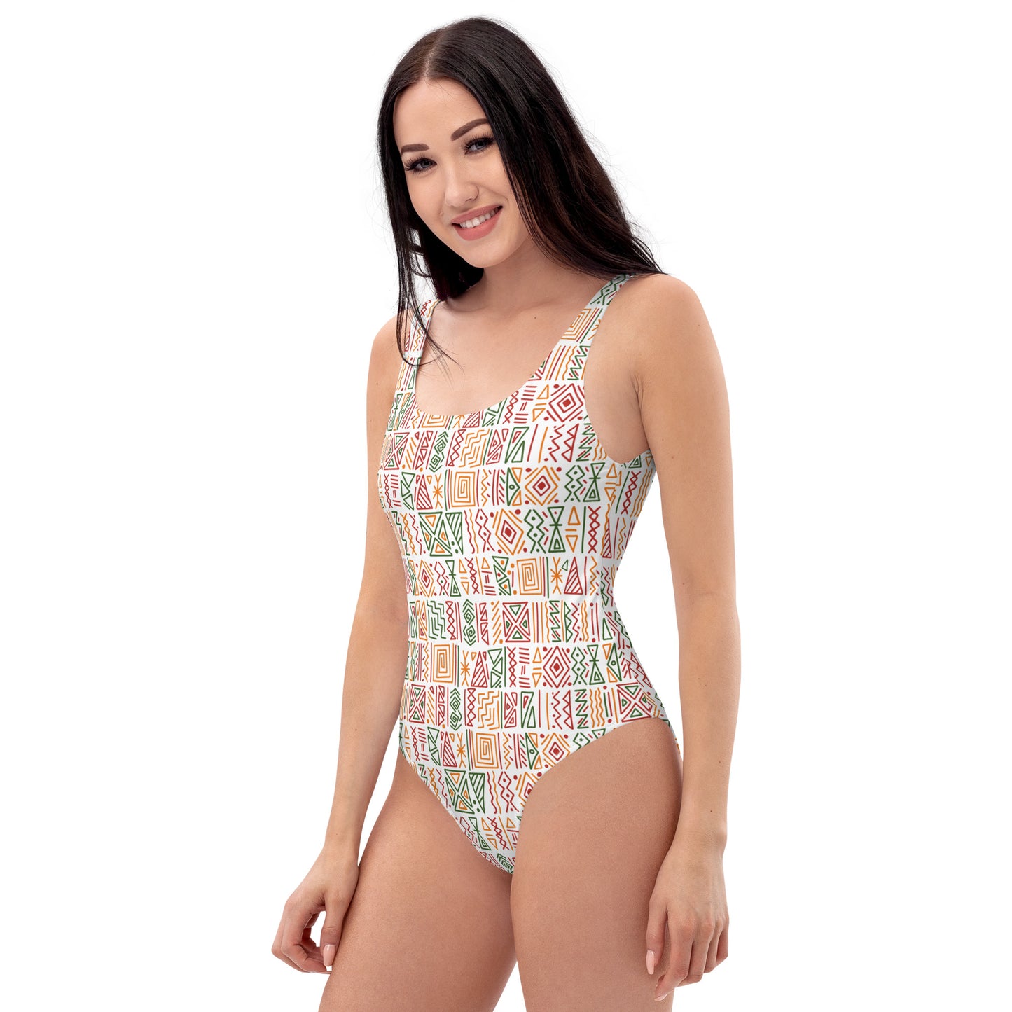 Artsy Aztec Design One-Piece Swimsuit