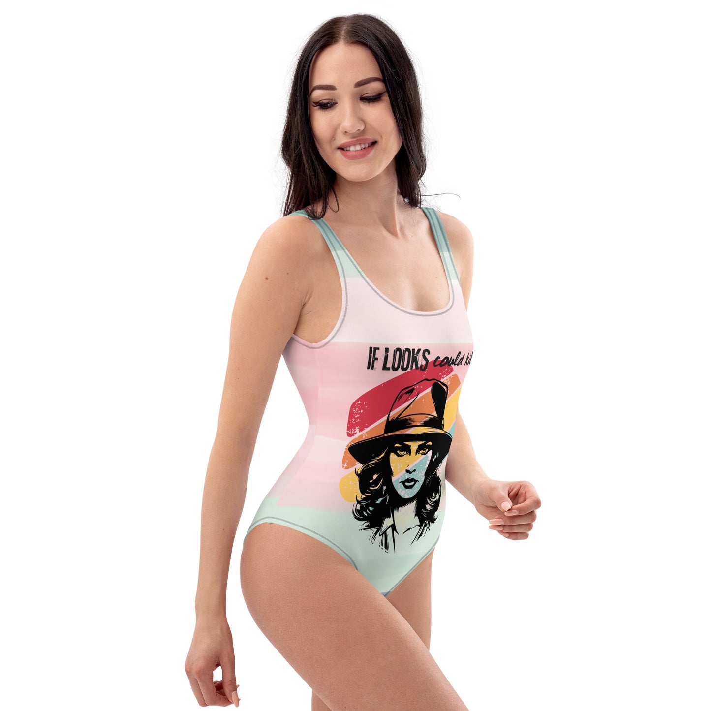 Pastel If Looks Could Kill One-Piece Swimsuit