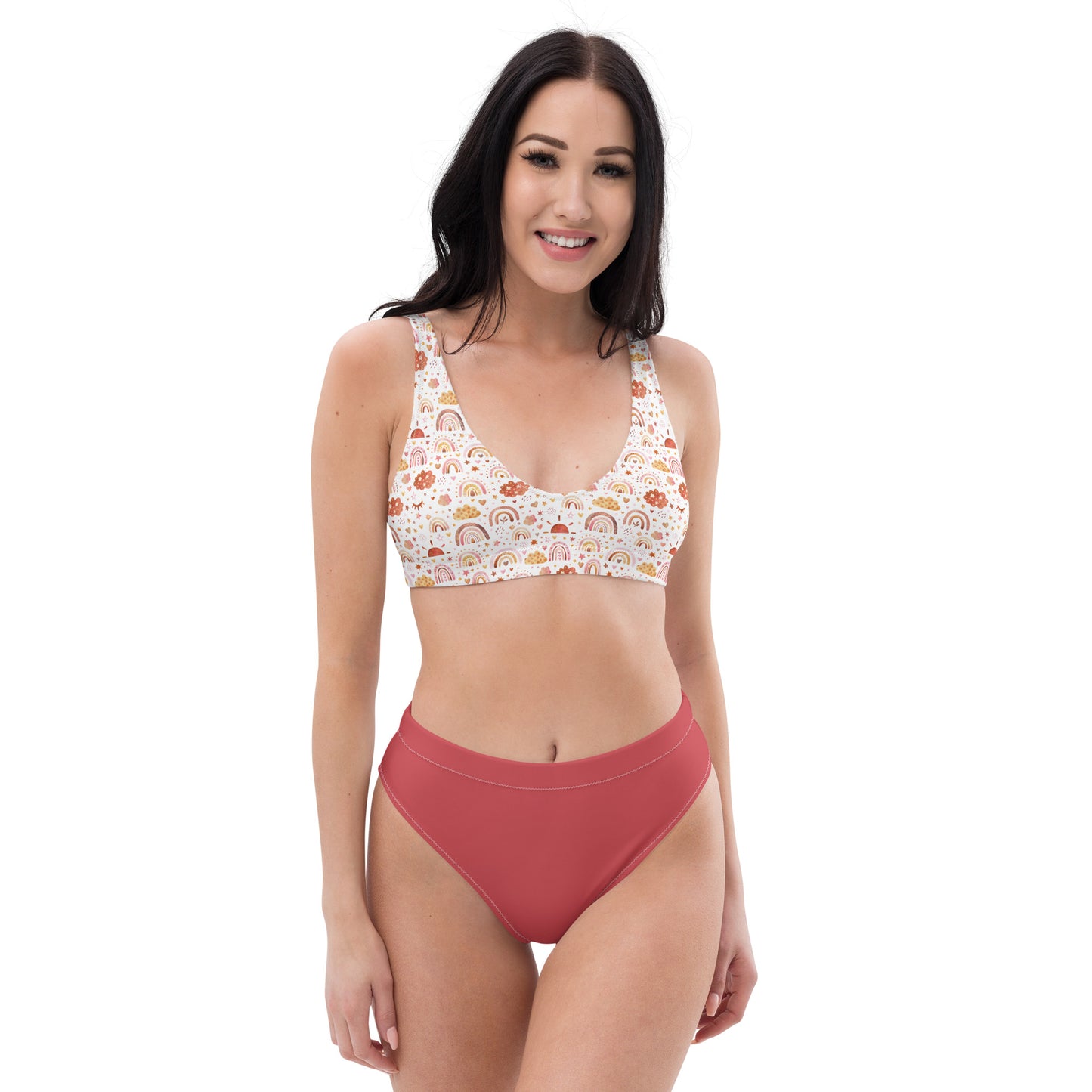 Bohemian Rainbows Recycled high-waisted bikini