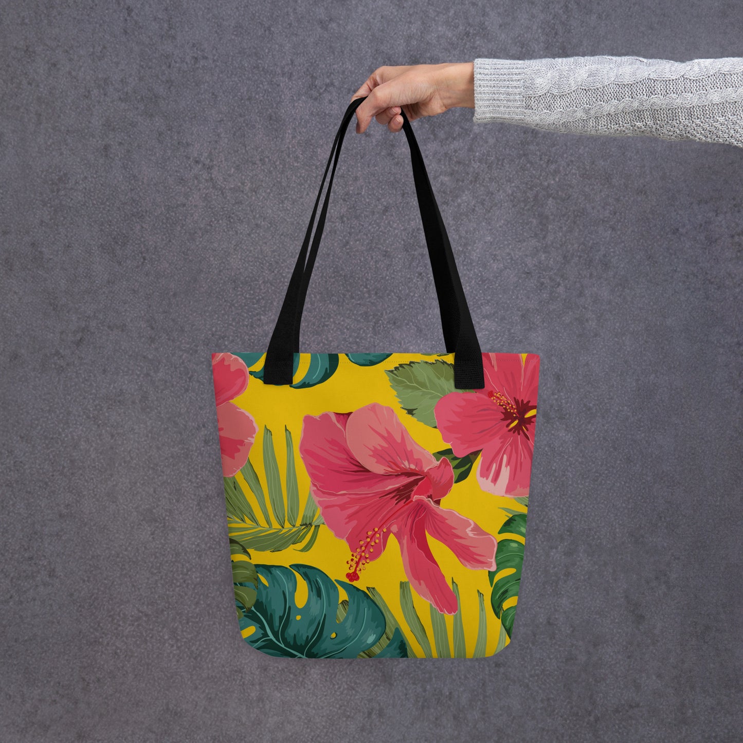 Life Is Beautiful Floral Flowers All-Over Print Tote Bag