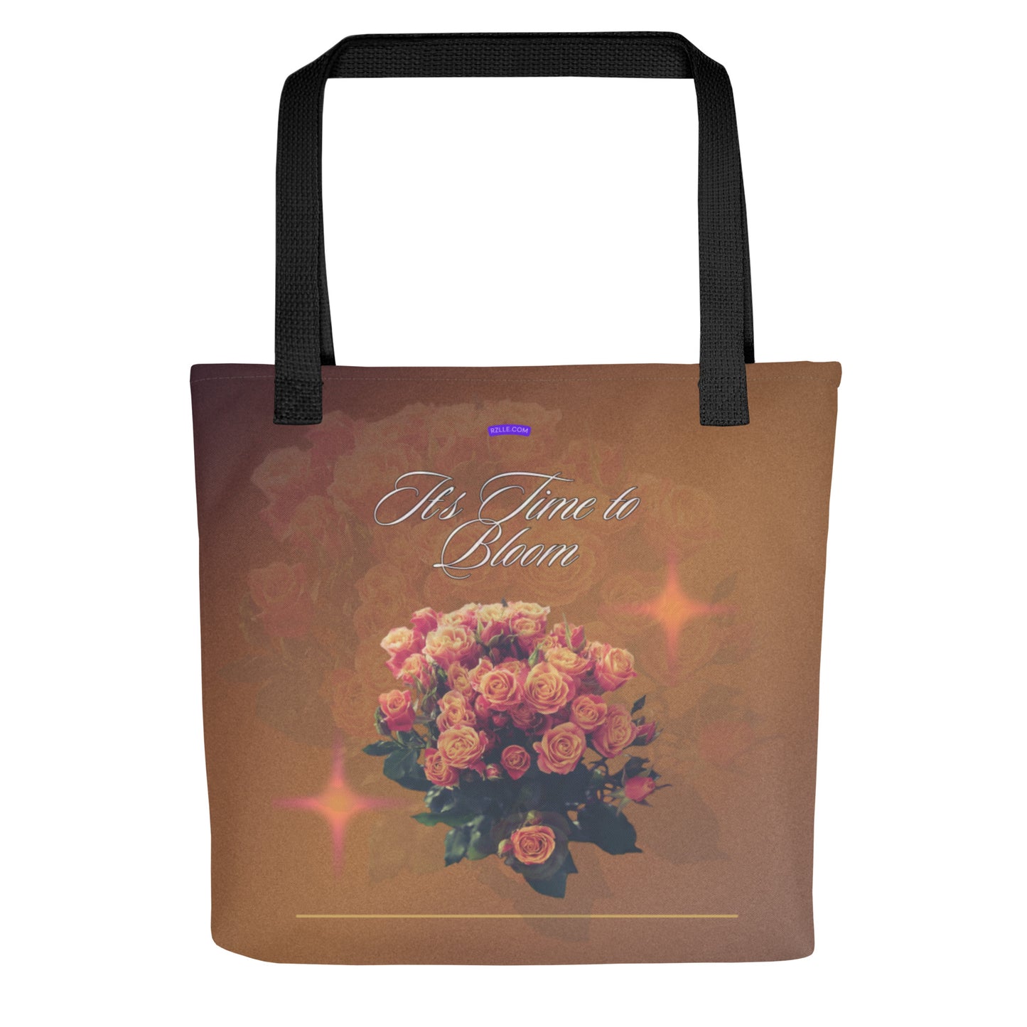 It’s Time To Bloom Floral All-Over Print Tote Bag