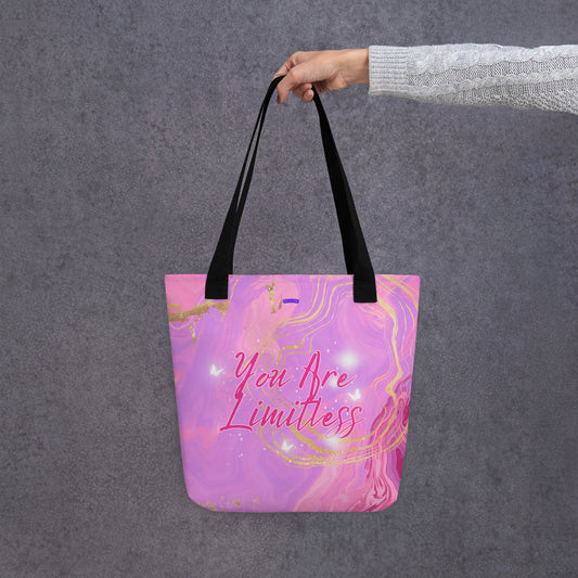 You Are Limitless Tie Dye All-Over Print Tote Bag