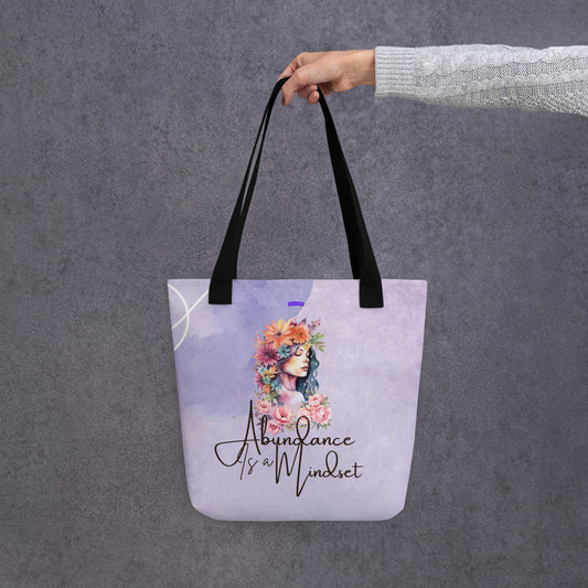 Abundance Is A Mindset Flower Girl All-Over Print Tote Bag