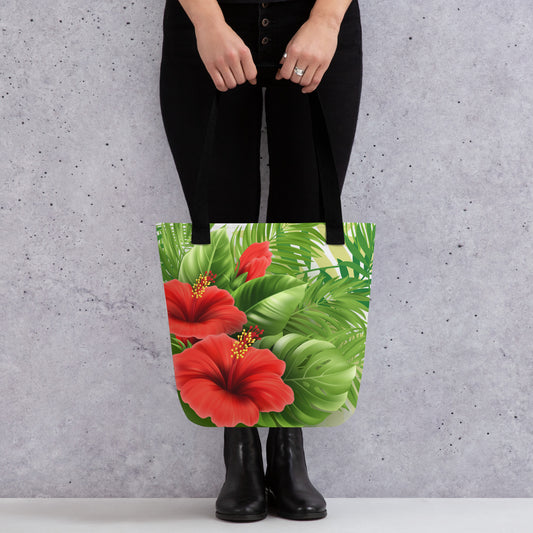 Vibrant Hibiscus Flowers Tote bag