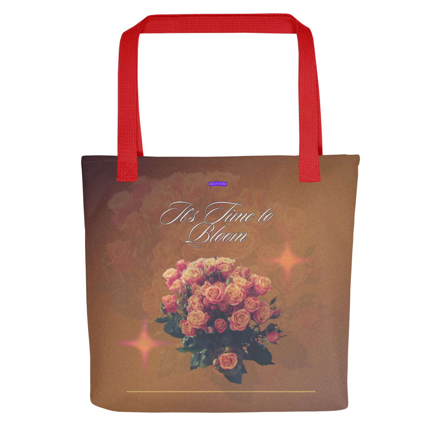 It’s Time To Bloom Floral All-Over Print Tote Bag