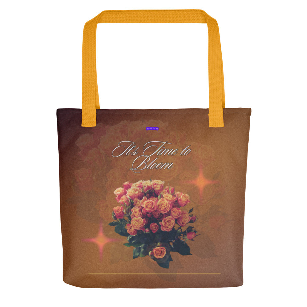 It’s Time To Bloom Floral All-Over Print Tote Bag