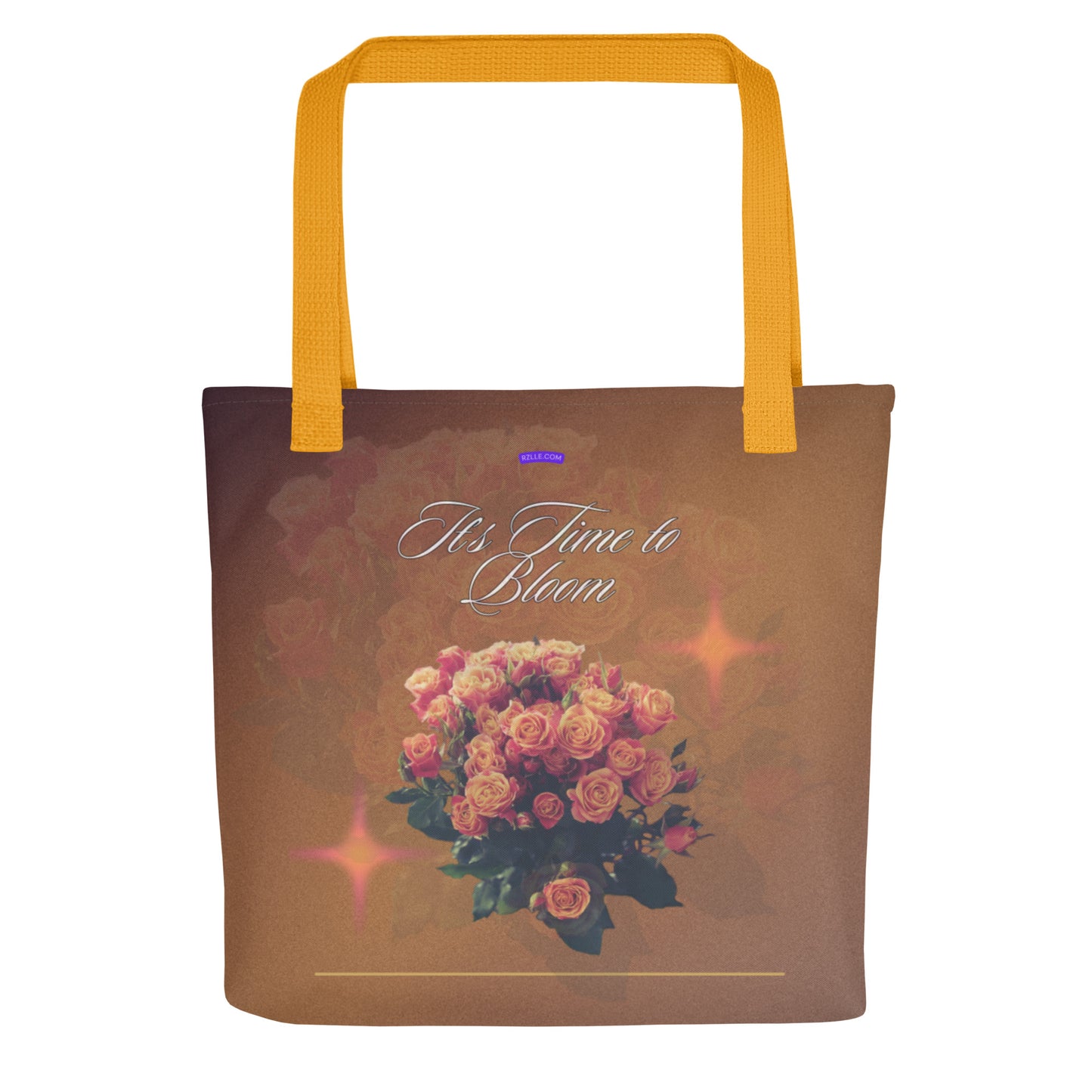 It’s Time To Bloom Floral All-Over Print Tote Bag