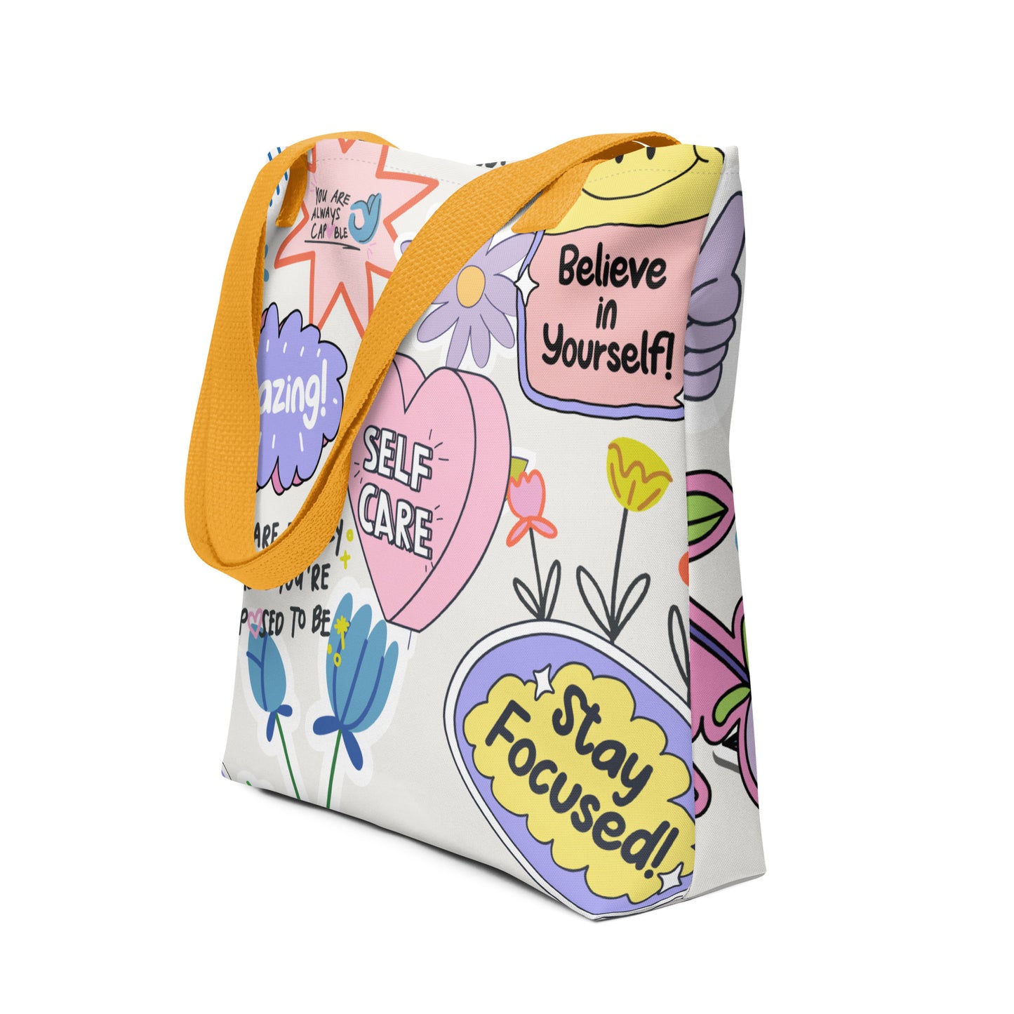 Sticker Collage Tote Bag