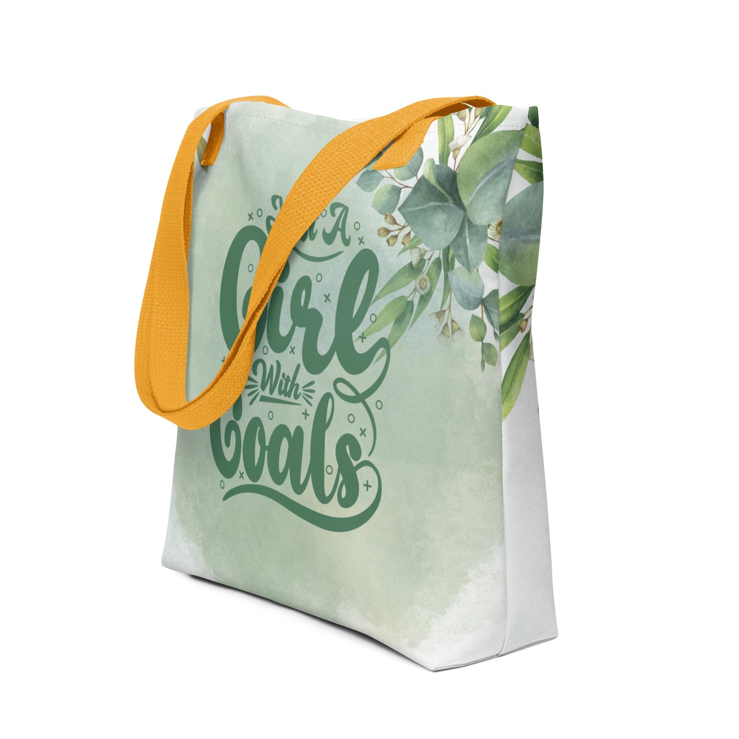 Just A Girl With Goals Floral Tote bag