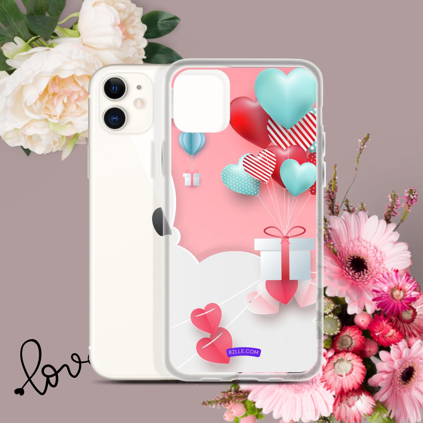 Hearts & Gifts Clear Phone Case for iPhone®