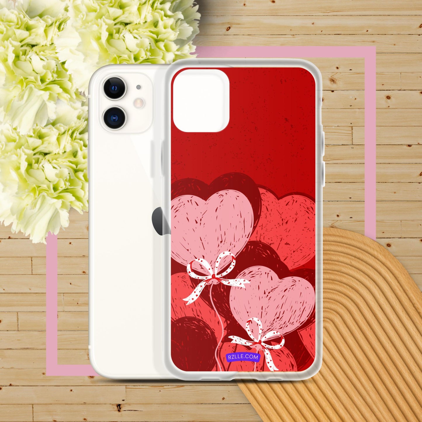 Hearts With Bows Clear Phone Case for iPhone®