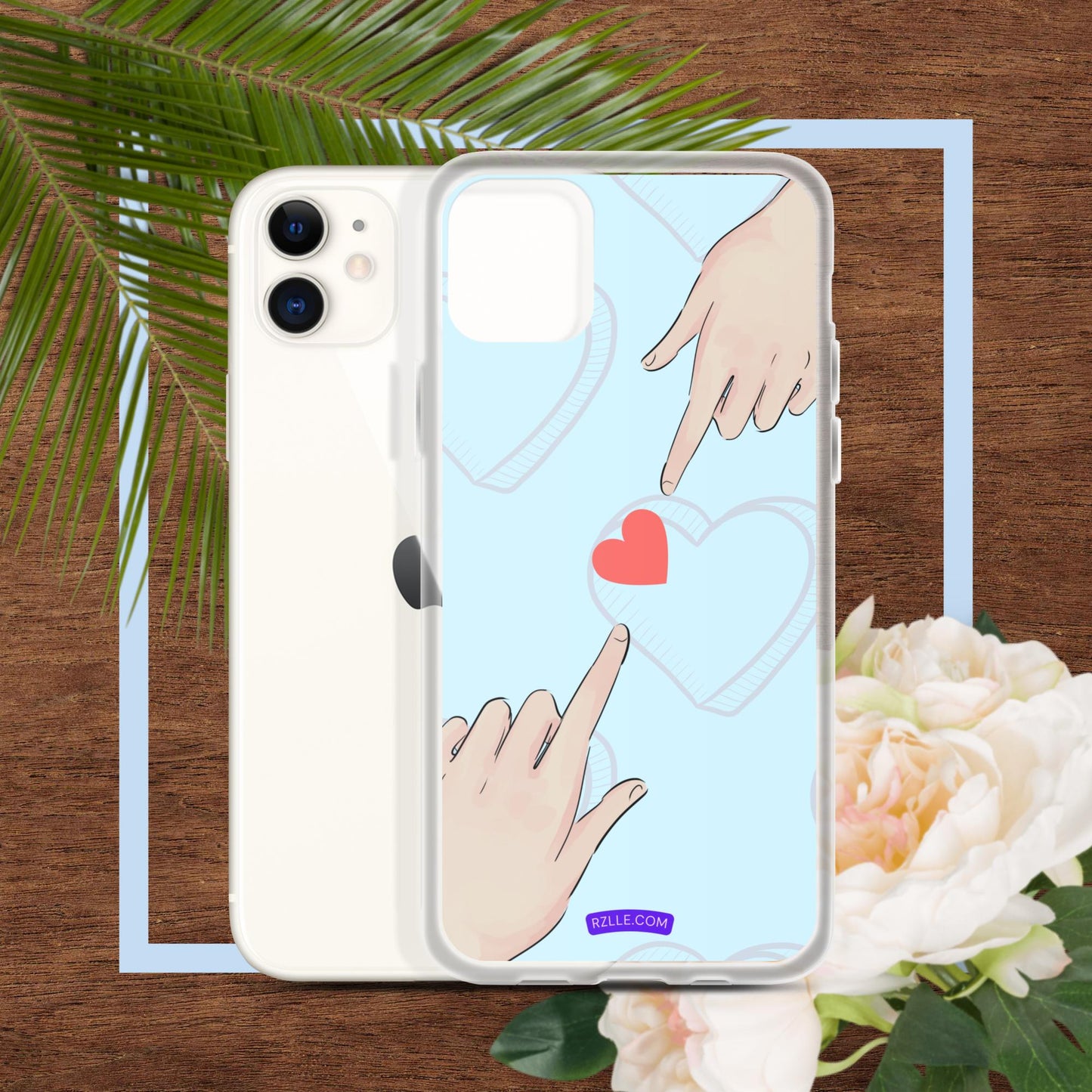 Touching  Heart Clear Phone Case for iPhone®