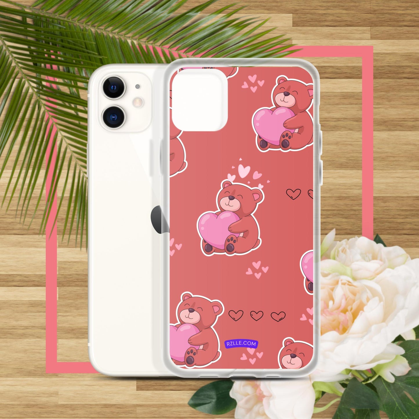 Bear Hug  Heart Clear Phone Case for iPhone®