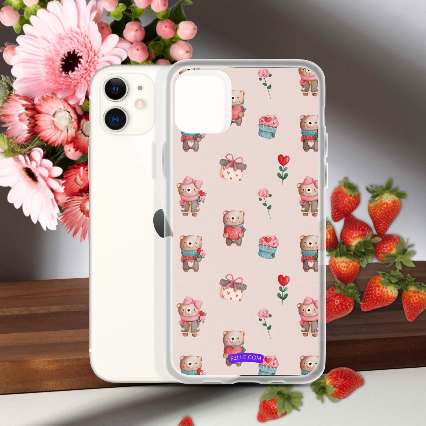 Cute Valentine Bears Clear Phone Case for iPhone®