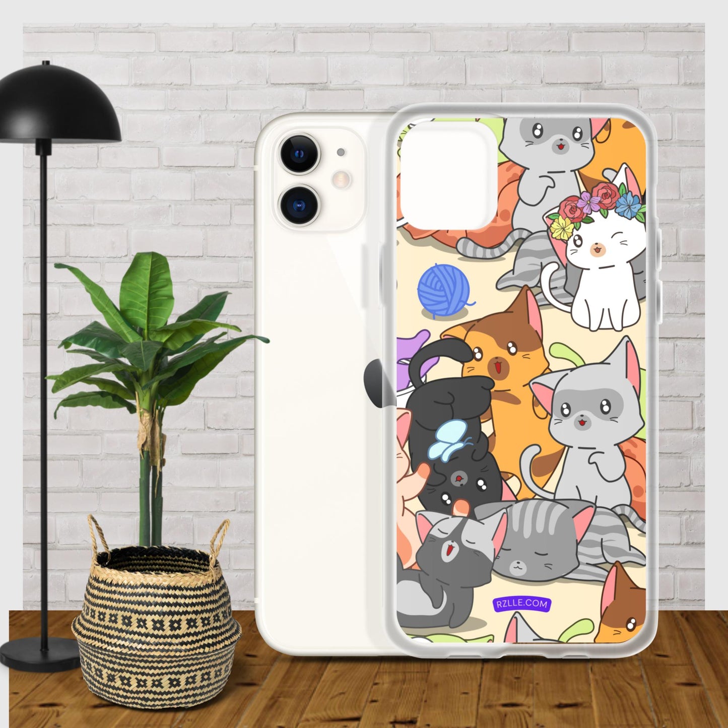 Cute Kawaii Cats Clear Case for iPhone®