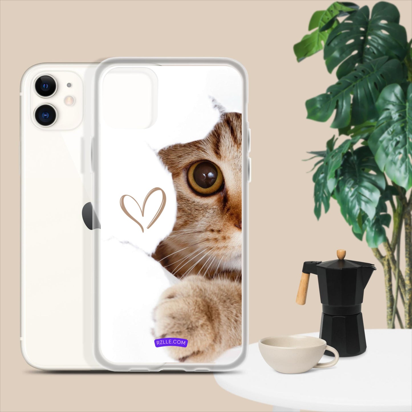 Cute Cat Peeking  Clear Case for iPhone®