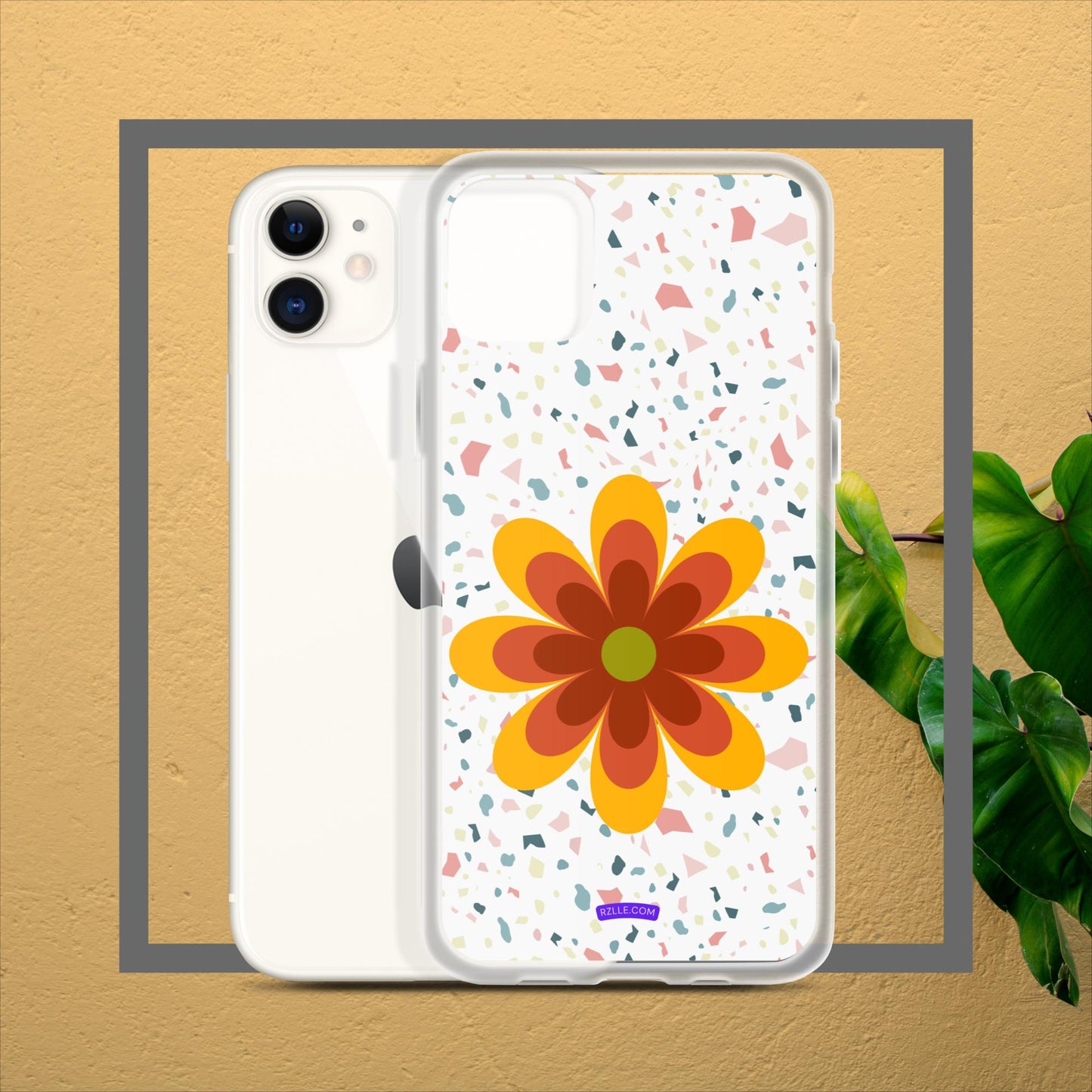 Big Retro Flower Clear Case for iPhone®