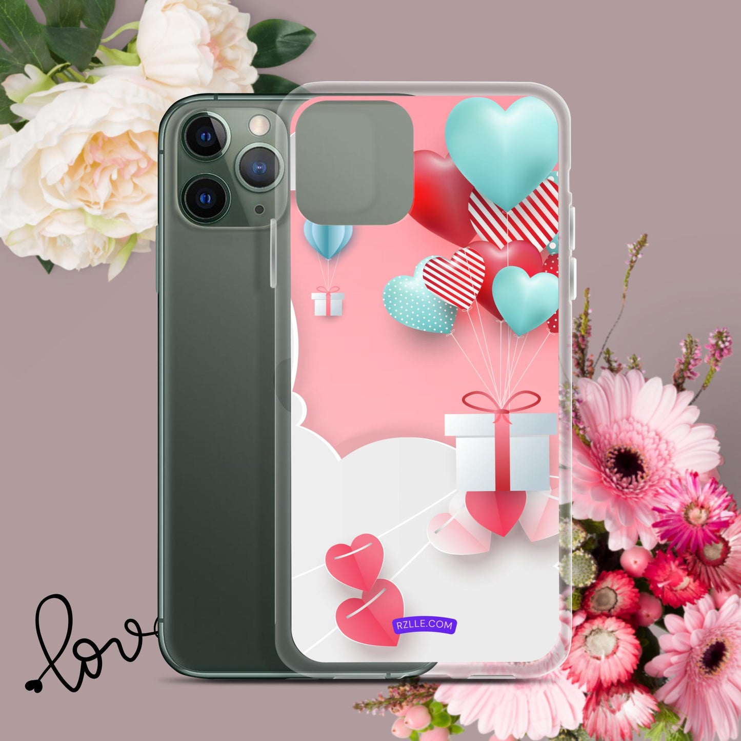 Hearts & Gifts Clear Phone Case for iPhone®