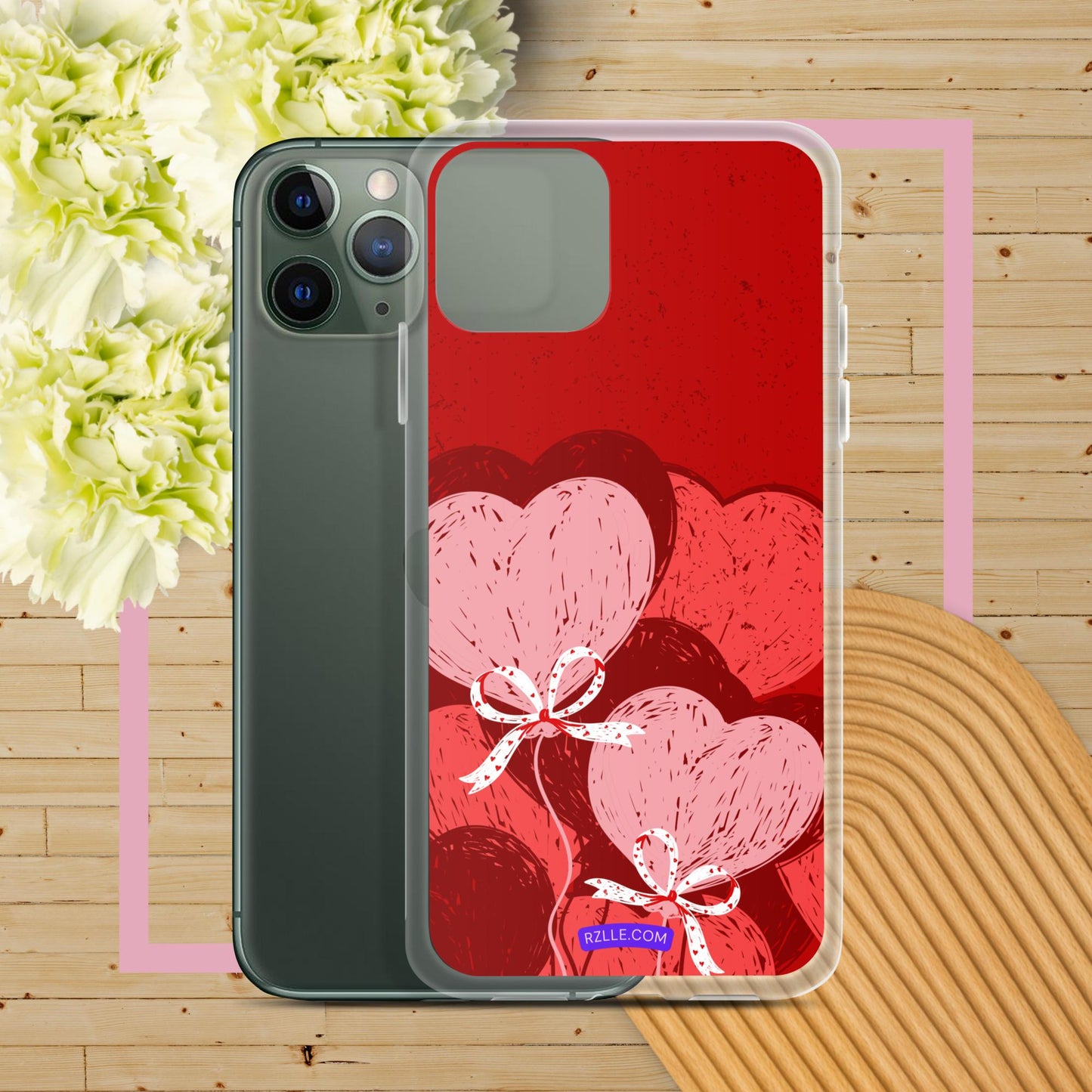 Hearts With Bows Clear Phone Case for iPhone®