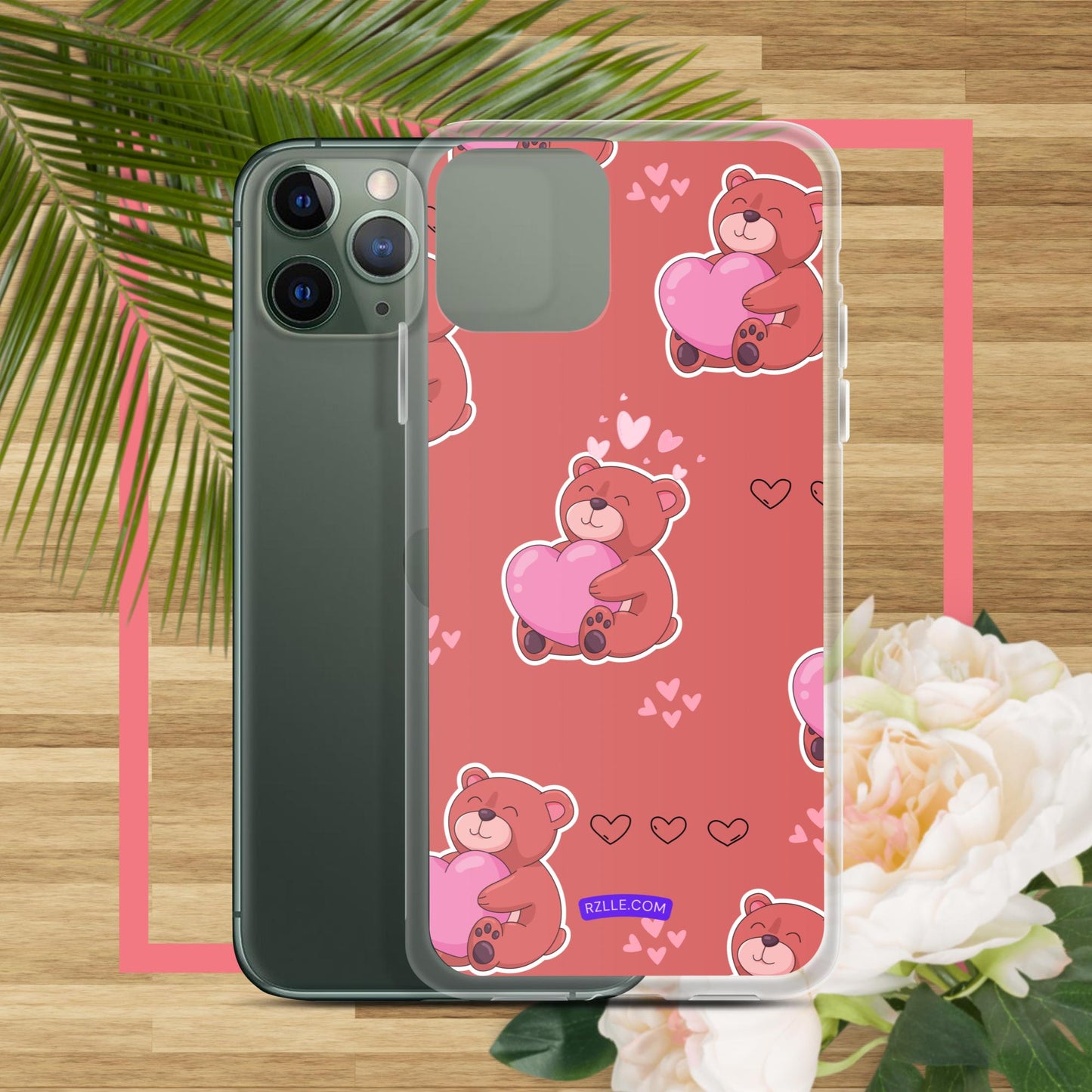 Bear Hug  Heart Clear Phone Case for iPhone®