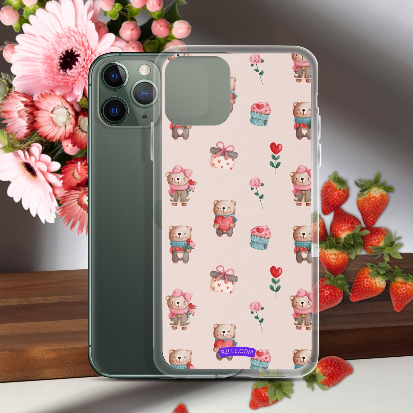 Cute Valentine Bears Clear Phone Case for iPhone®