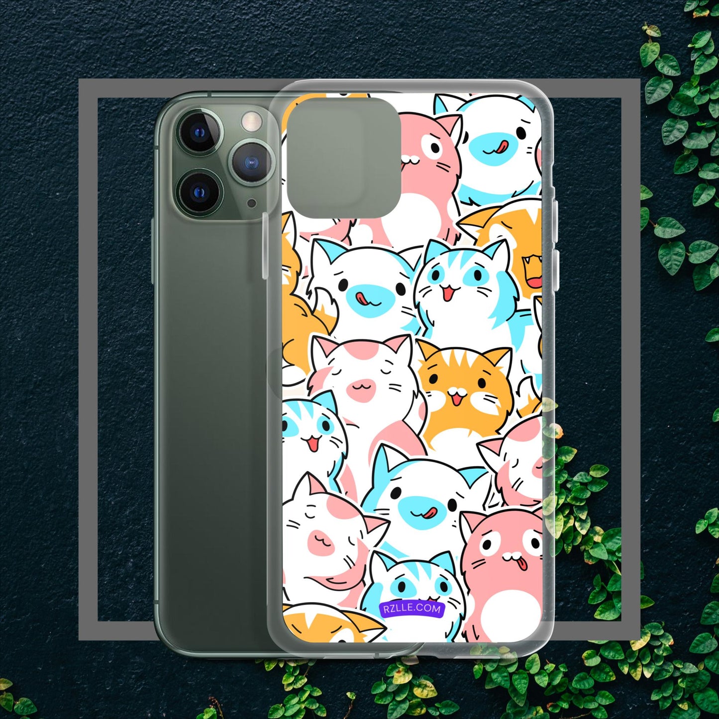 Cartoon Cats Clear Case for iPhone®