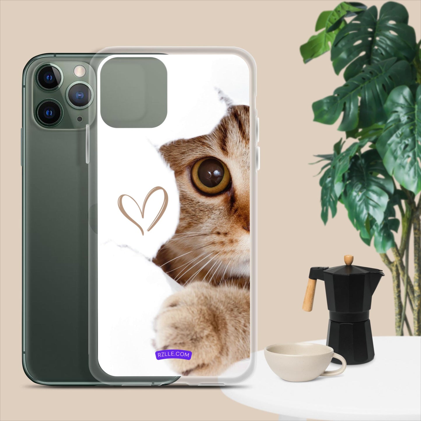 Cute Cat Peeking  Clear Case for iPhone®