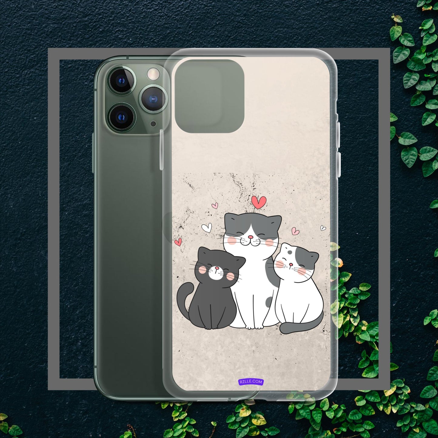 Cute Trio Cats Clear Case for iPhone®