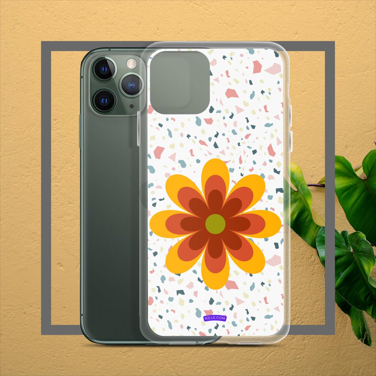 Big Retro Flower Clear Case for iPhone®