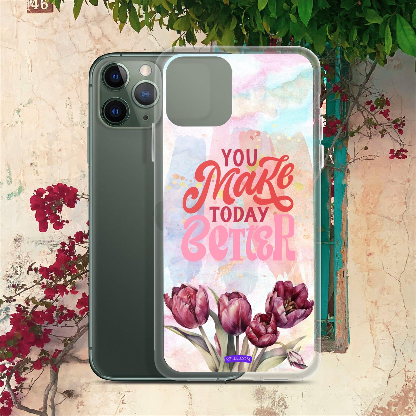 Tulips Flower In Watercolor Clear Case for iPhone®