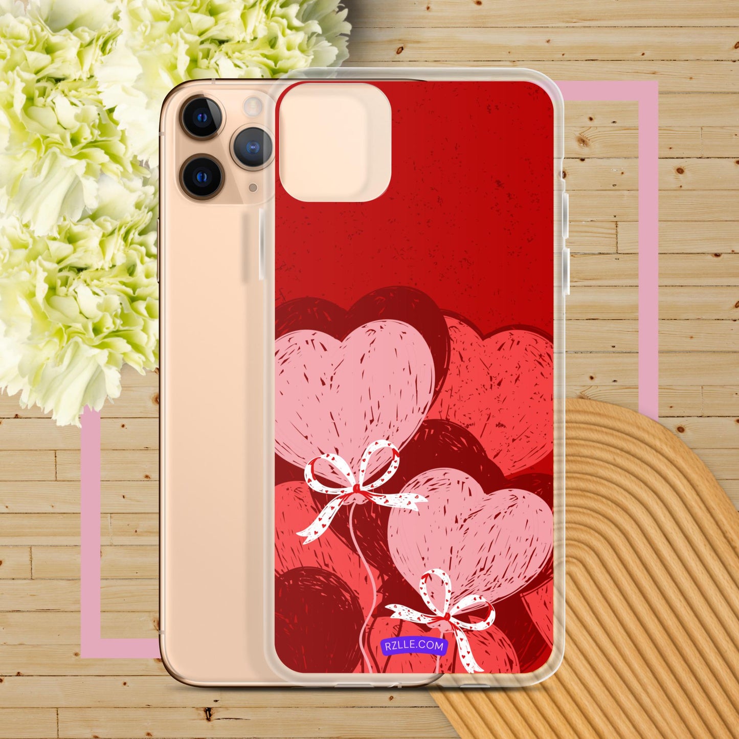 Hearts With Bows Clear Phone Case for iPhone®