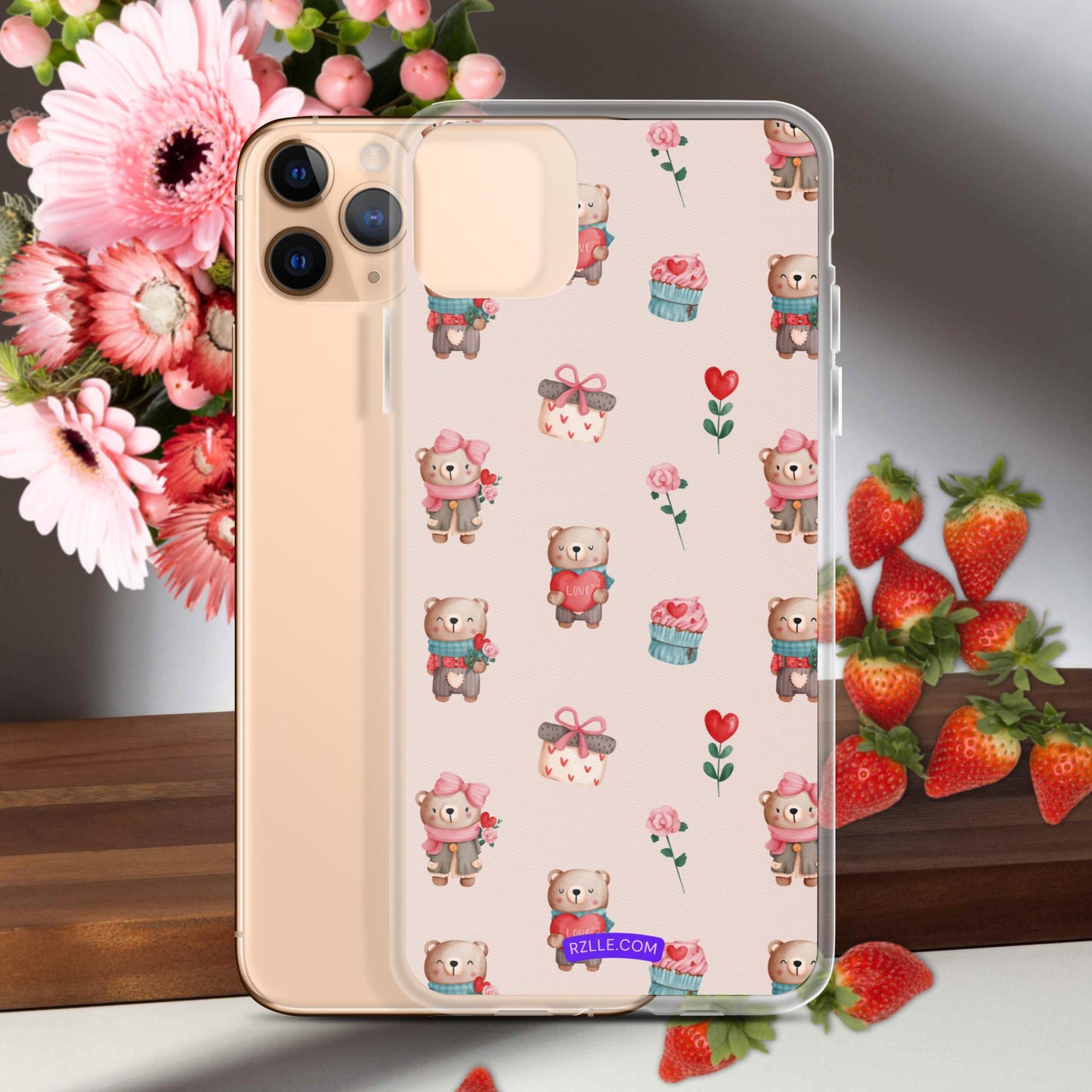 Cute Valentine Bears Clear Phone Case for iPhone®