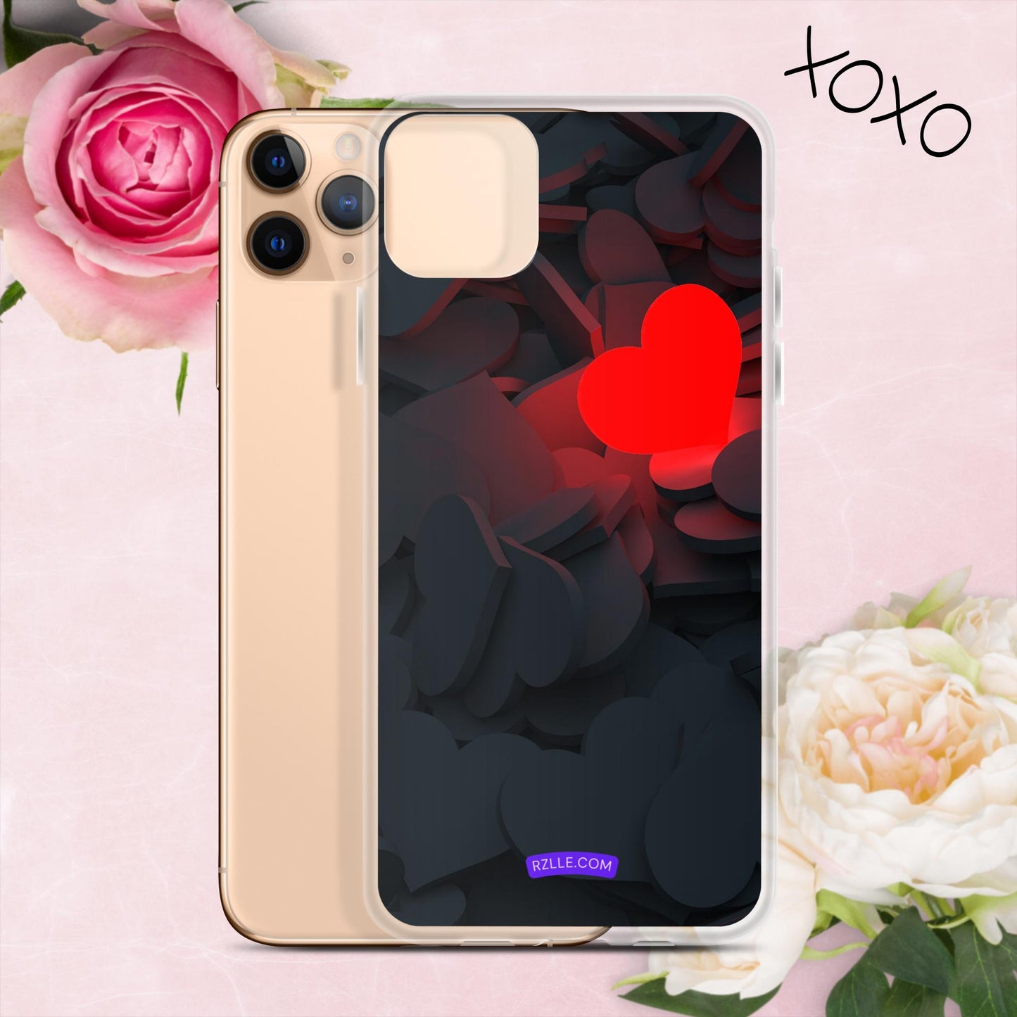 Glowing Heart Clear Phone Case for iPhone®