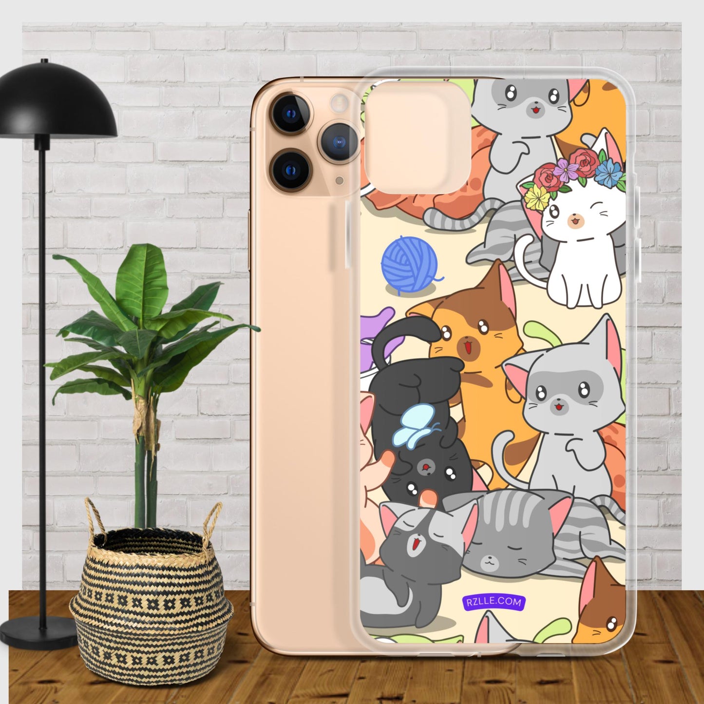 Cute Kawaii Cats Clear Case for iPhone®