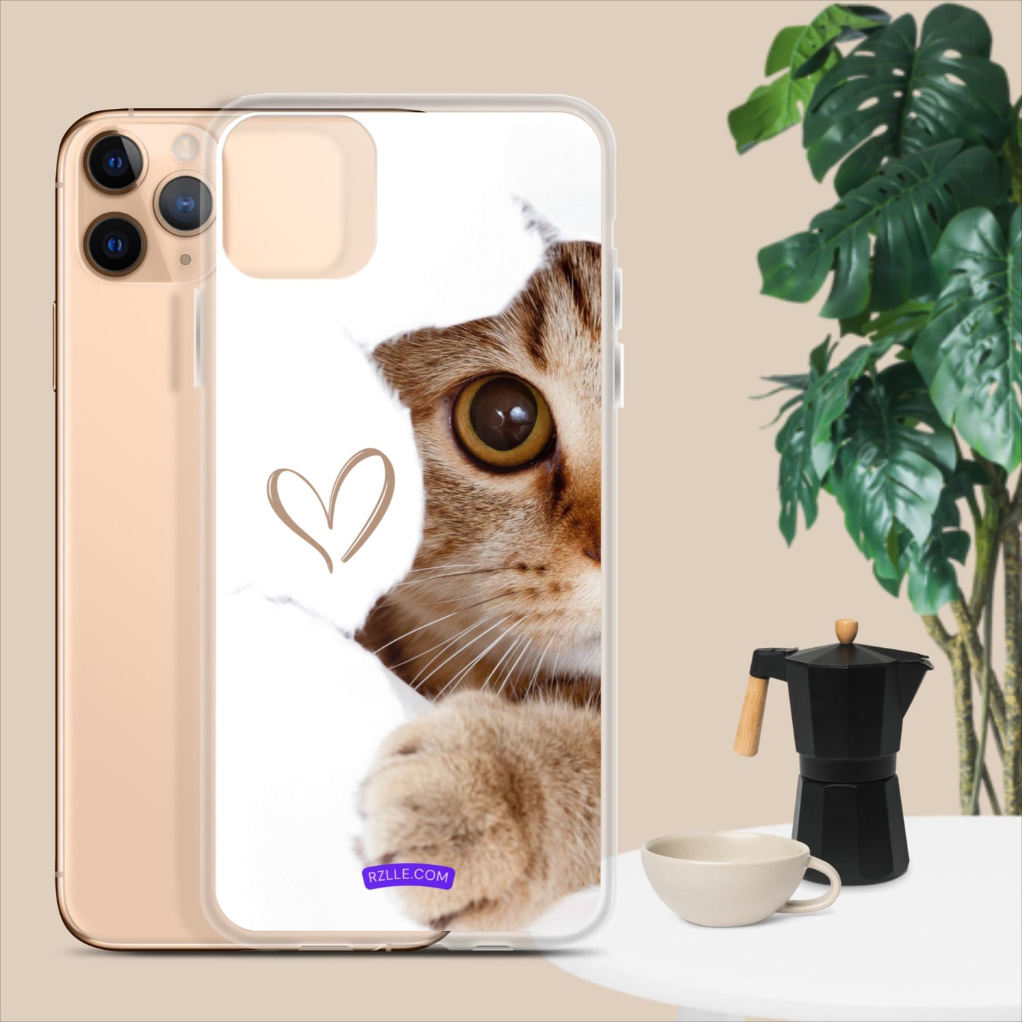 Cute Cat Peeking  Clear Case for iPhone®