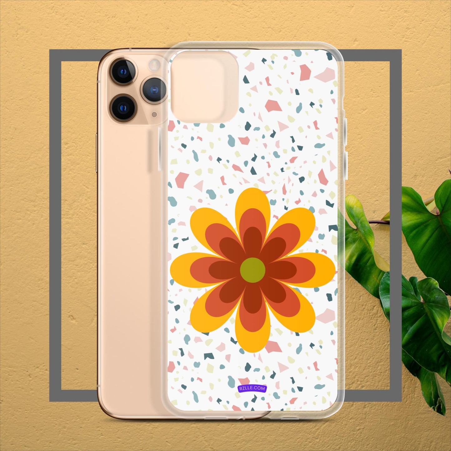 Big Retro Flower Clear Case for iPhone®