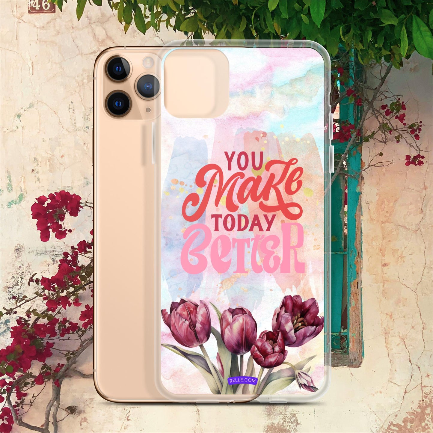 Tulips Flower In Watercolor Clear Case for iPhone®