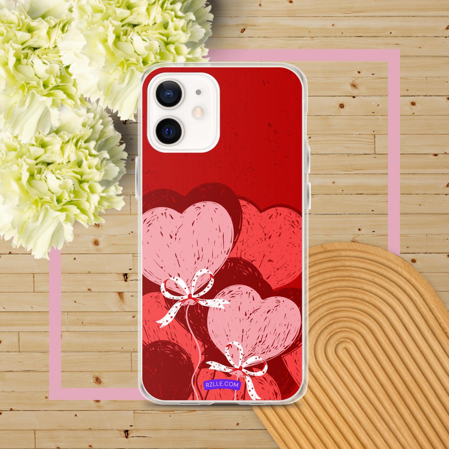 Hearts With Bows Clear Phone Case for iPhone®