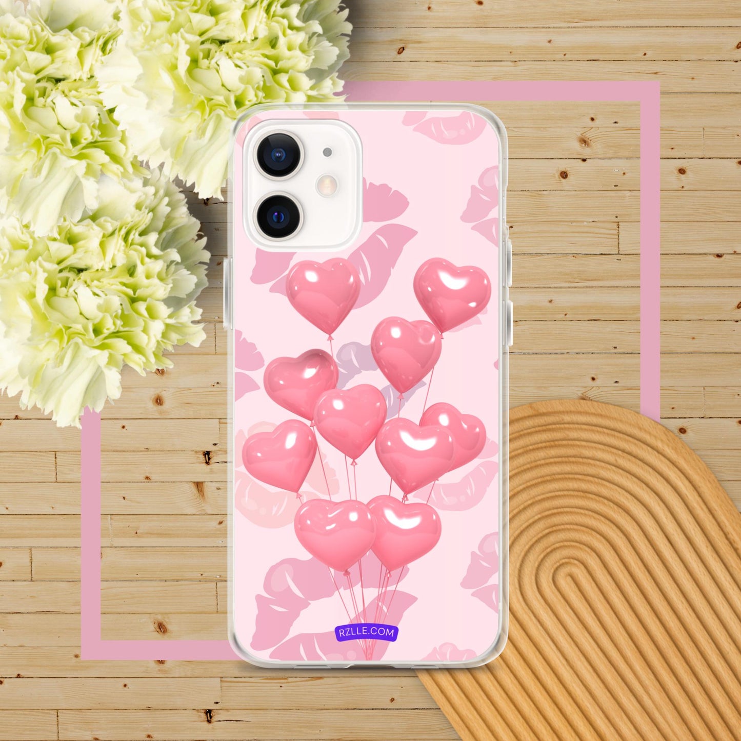 Pink Balloon Hearts Clear Phone Case for iPhone®