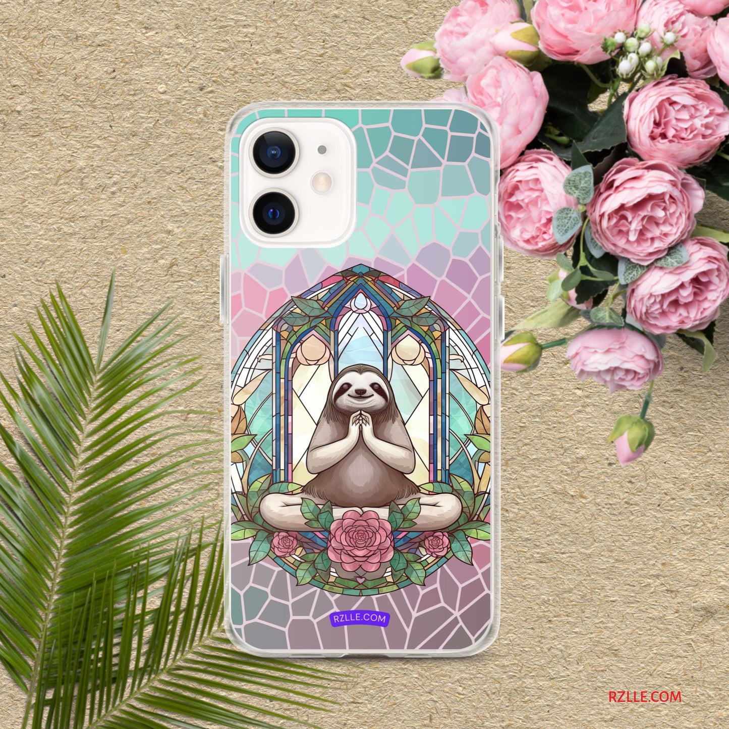 Sloth Stained Glass Clear Phone Case for iPhone®