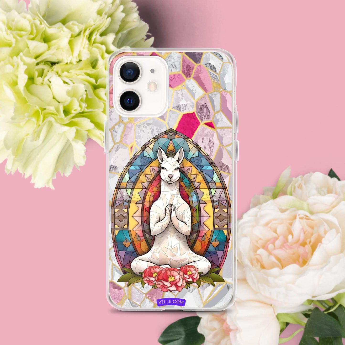 Kangaroo Stained Glass Clear Phone Case for iPhone®