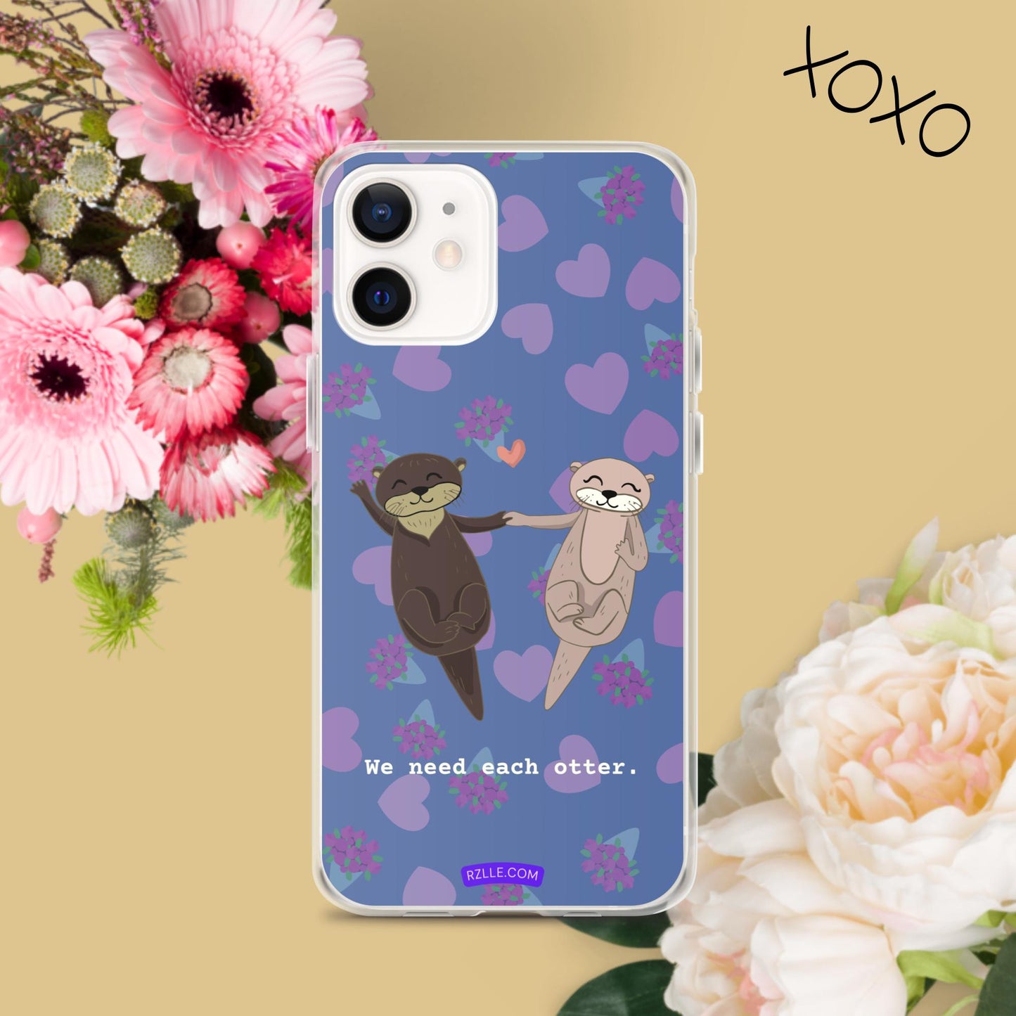 Cute Otters Clear Phone Case for iPhone®