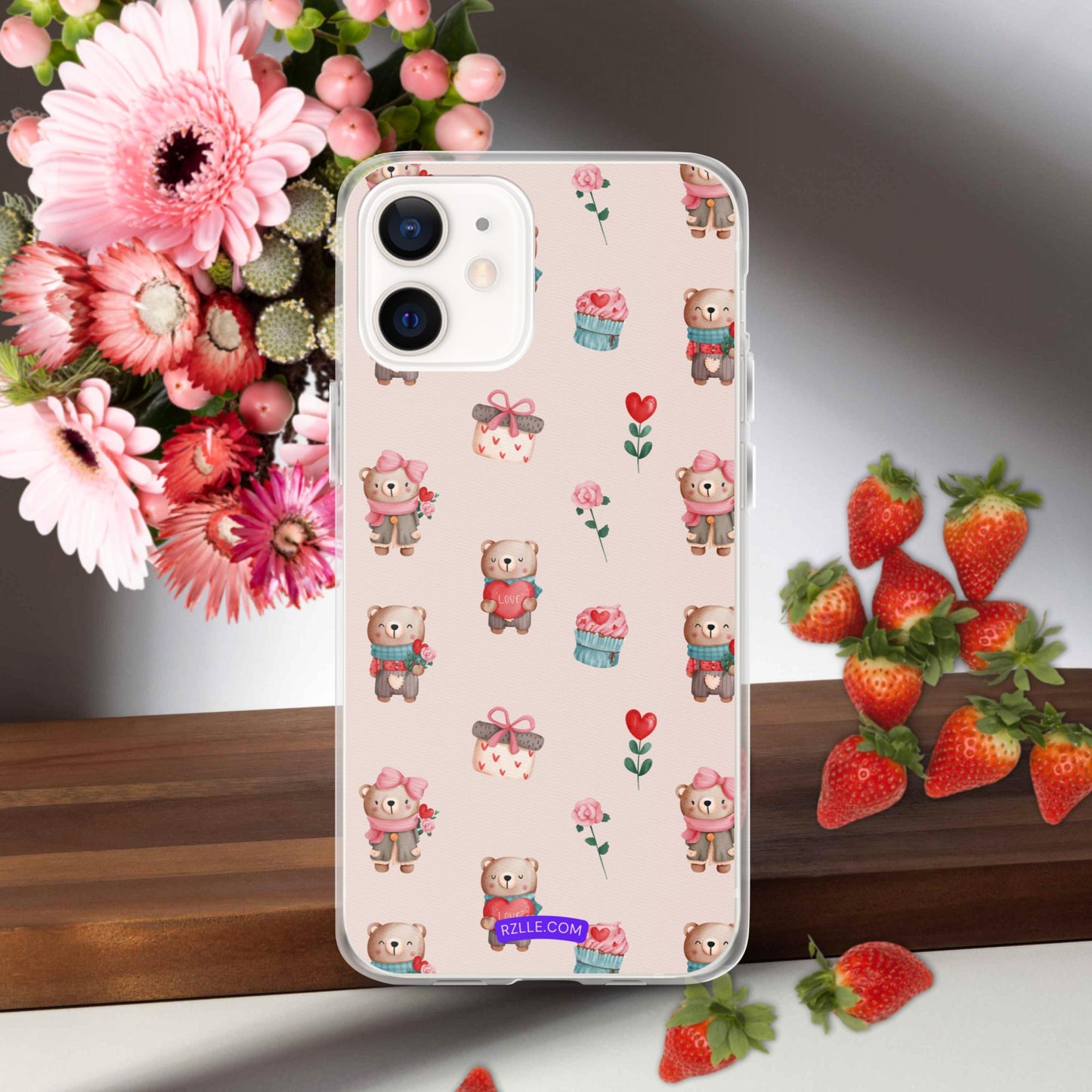 Cute Valentine Bears Clear Phone Case for iPhone®