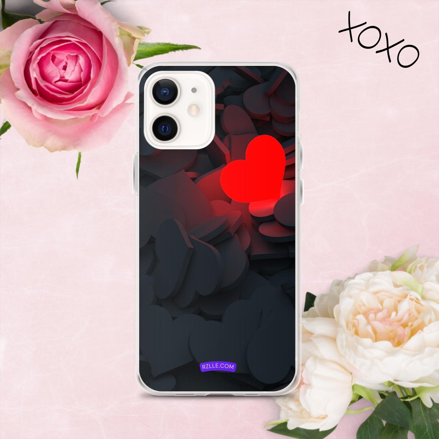 Glowing Heart Clear Phone Case for iPhone®