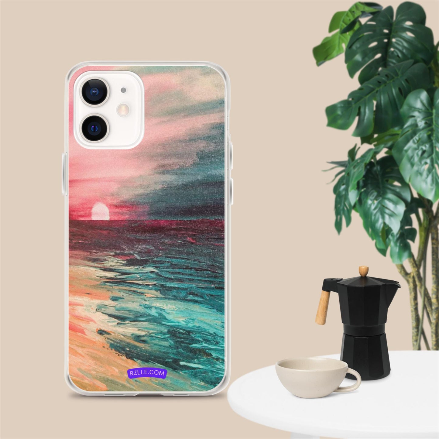 Watercolor Sunset Painting Clear Case for iPhone®