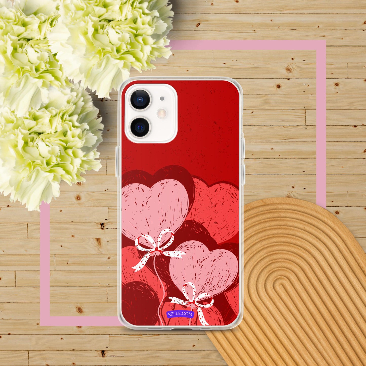 Hearts With Bows Clear Phone Case for iPhone®