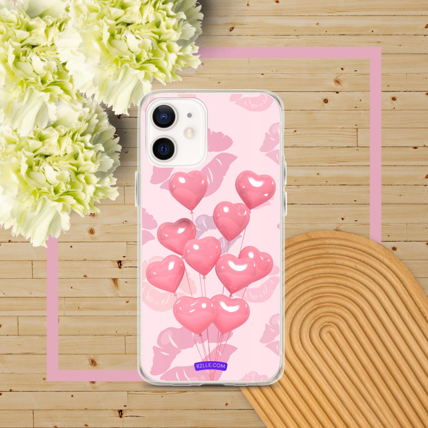 Pink Balloon Hearts Clear Phone Case for iPhone®