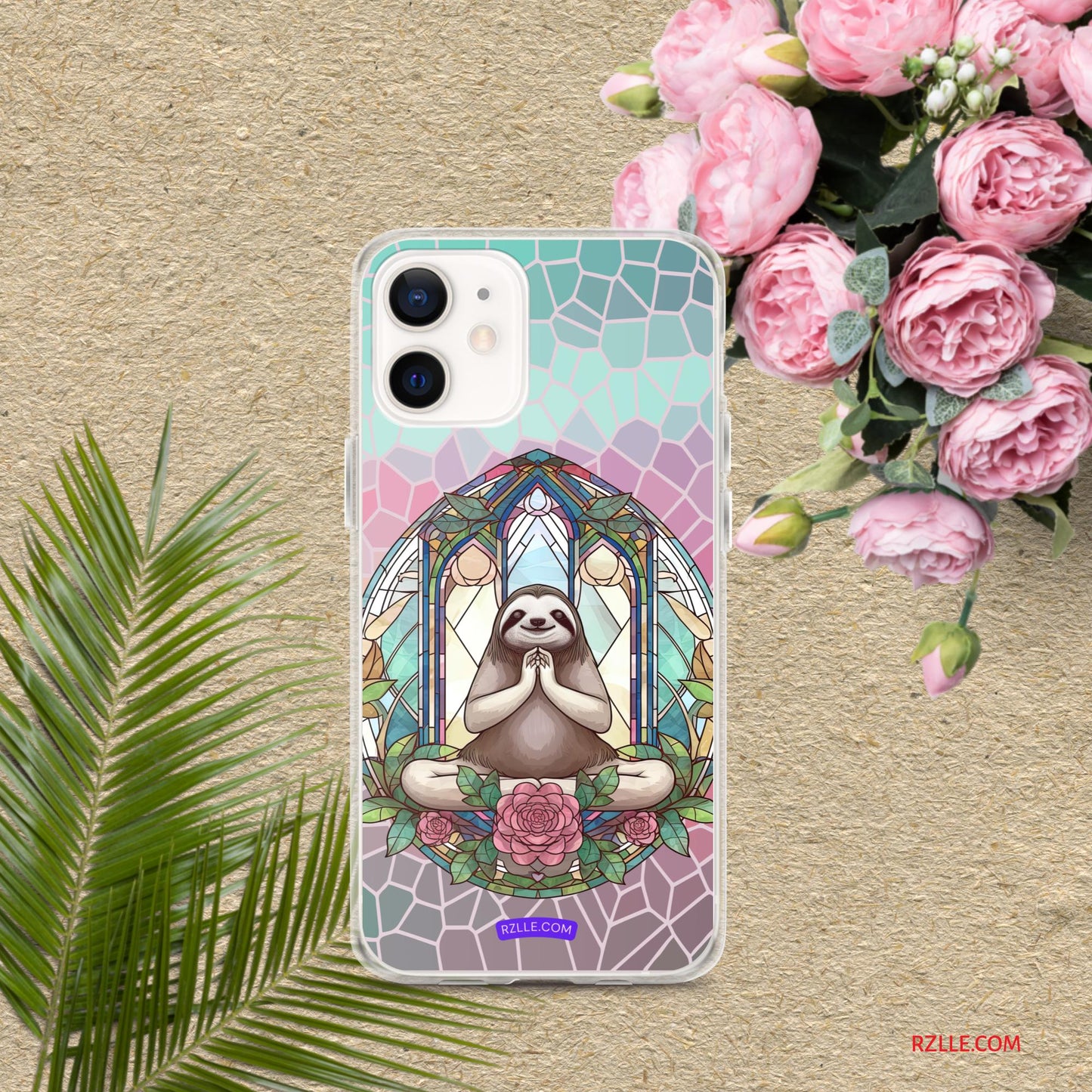 Sloth Stained Glass Clear Phone Case for iPhone®